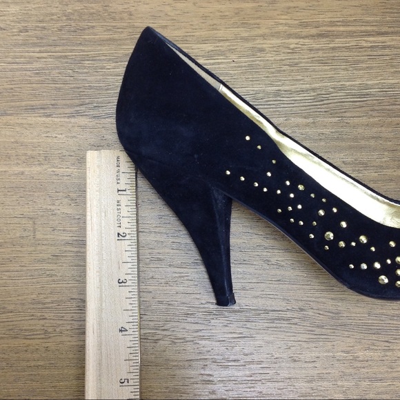 COPY - Sigerson Morrison Black Suede Peep Toe Hee… - Picture 6 of 6
